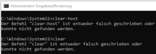 Powershell und CMD: Clear um Konsole zu leeren?