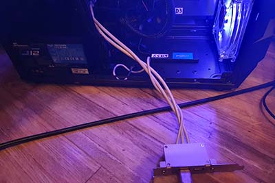 USB2-Erweiterung am Mainboard angeschlossen
