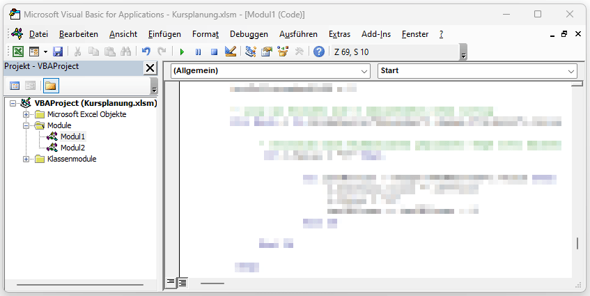 Visual Basic Editor in Excel
