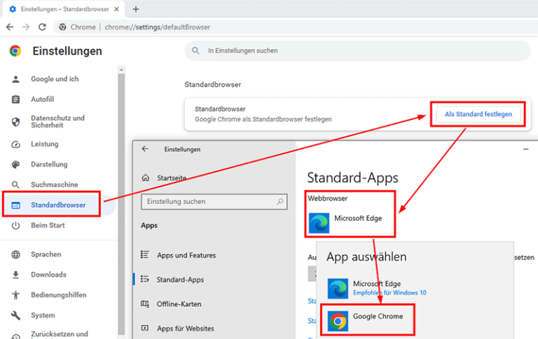Google Chrome Als Standardbrowser Festlegen