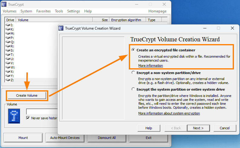 Passwortgeschützten Container in TrueCrypt erstellen