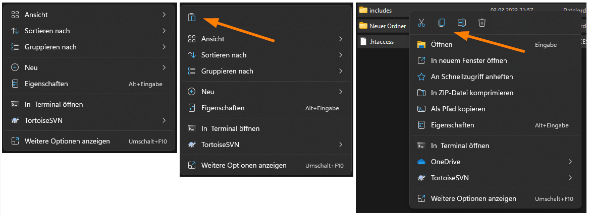 das minimalistischere Kontextmenü in Windows 11