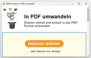 Dateien in PDF24 in PDFs umwandeln